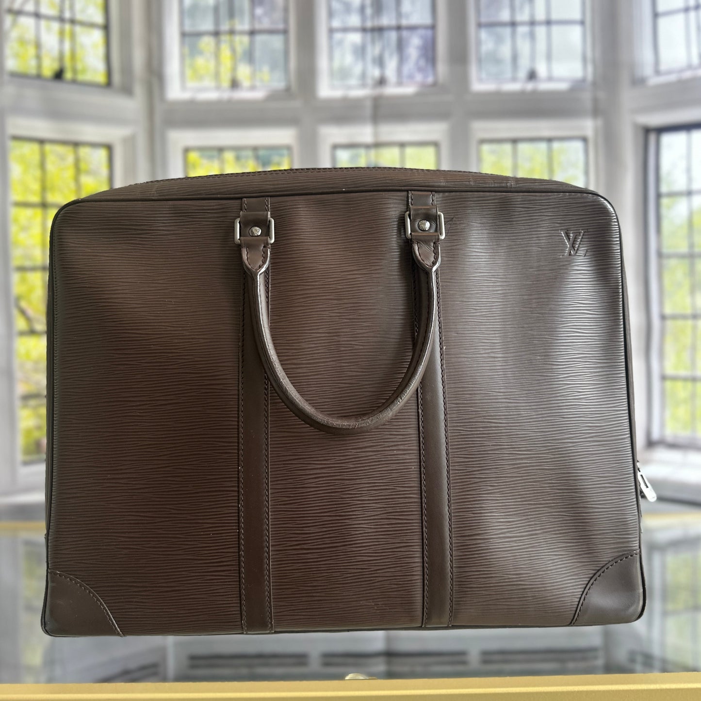 LOUIS VUITTON Epi Voyage Business Bag Mocha