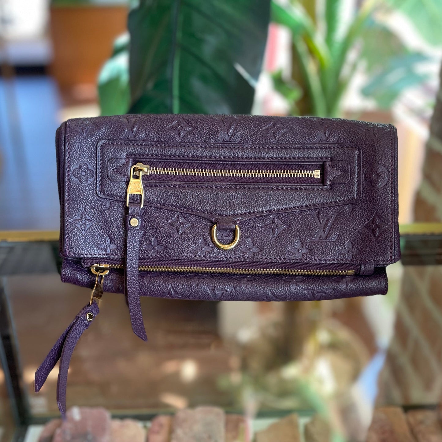 LOUIS VUITTON Purple Monogram Empriente Petillante Clutch