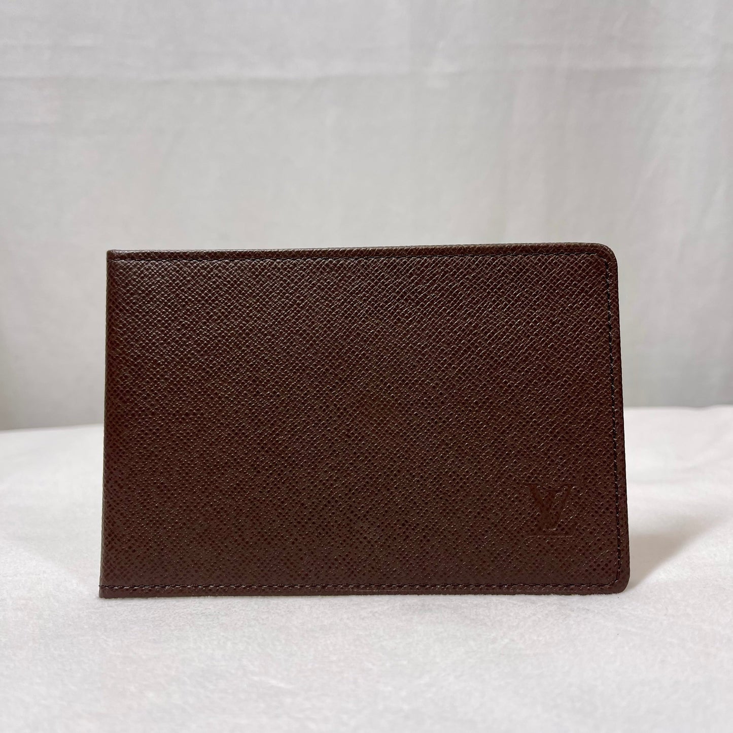 TS3695 LOUIS VUITTON Brown Taiga Men's Wallet Set