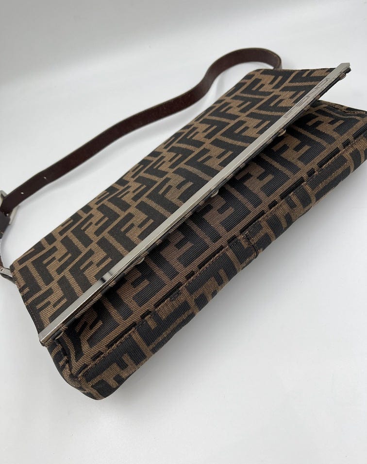 Vintage Fendi Shoulder Bag in Zucca Monogram Canvas