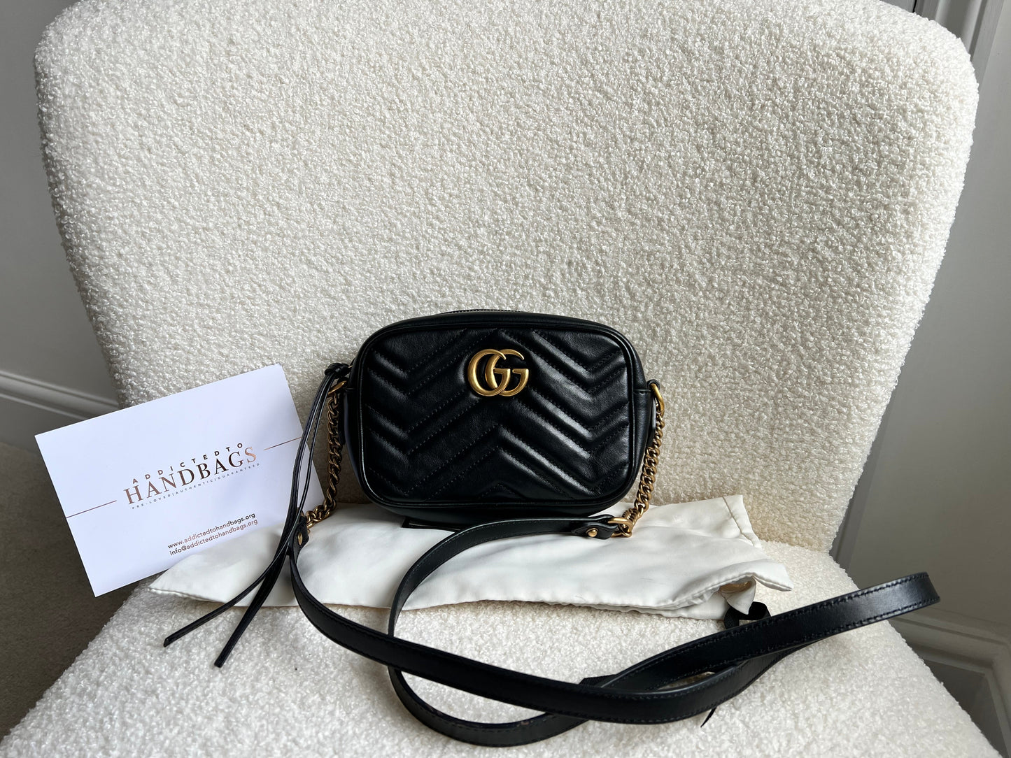 Gucci GG Black Marmont Mini Shoulder Bag (RRP £1,160)