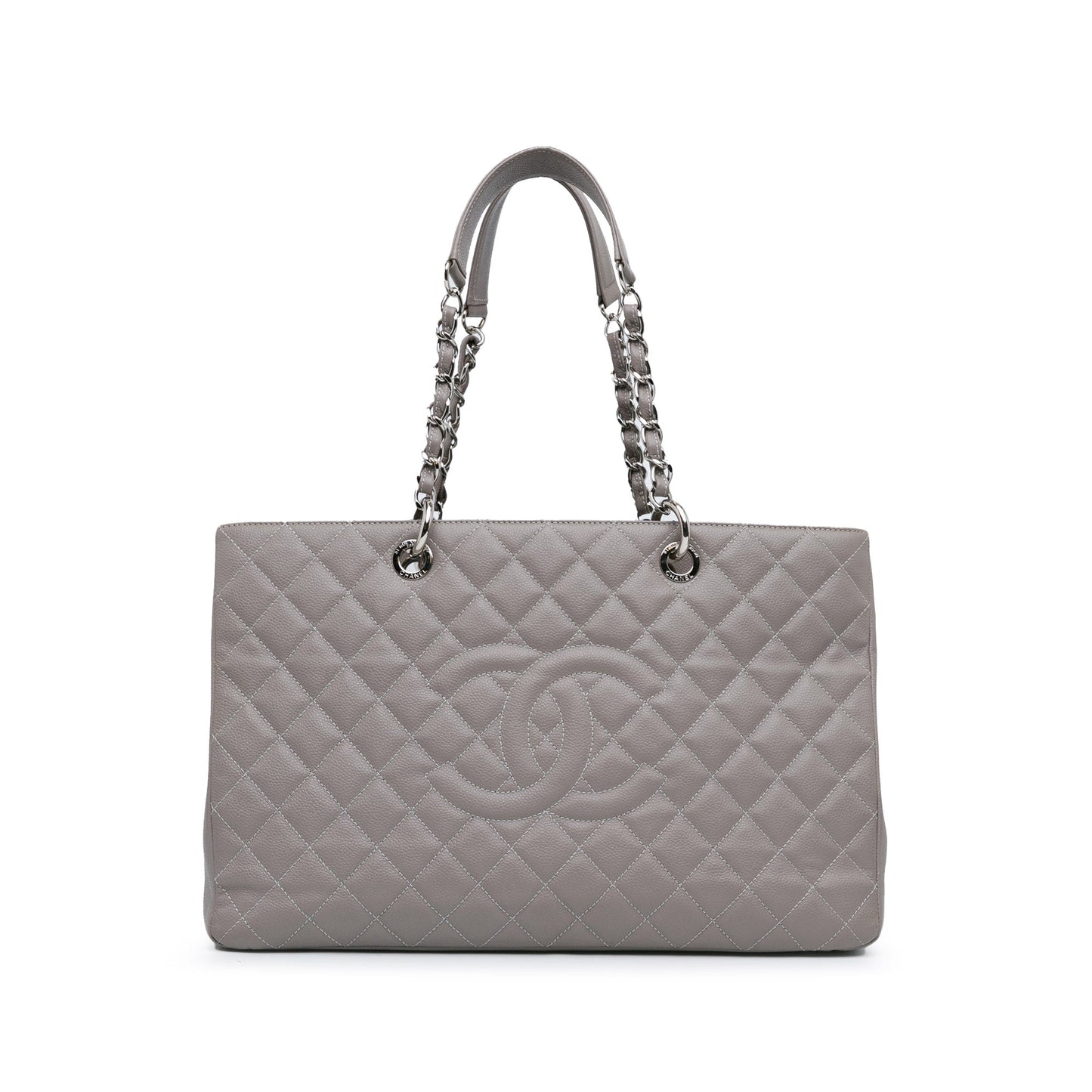 Chanel GST Grey Caviar Silver