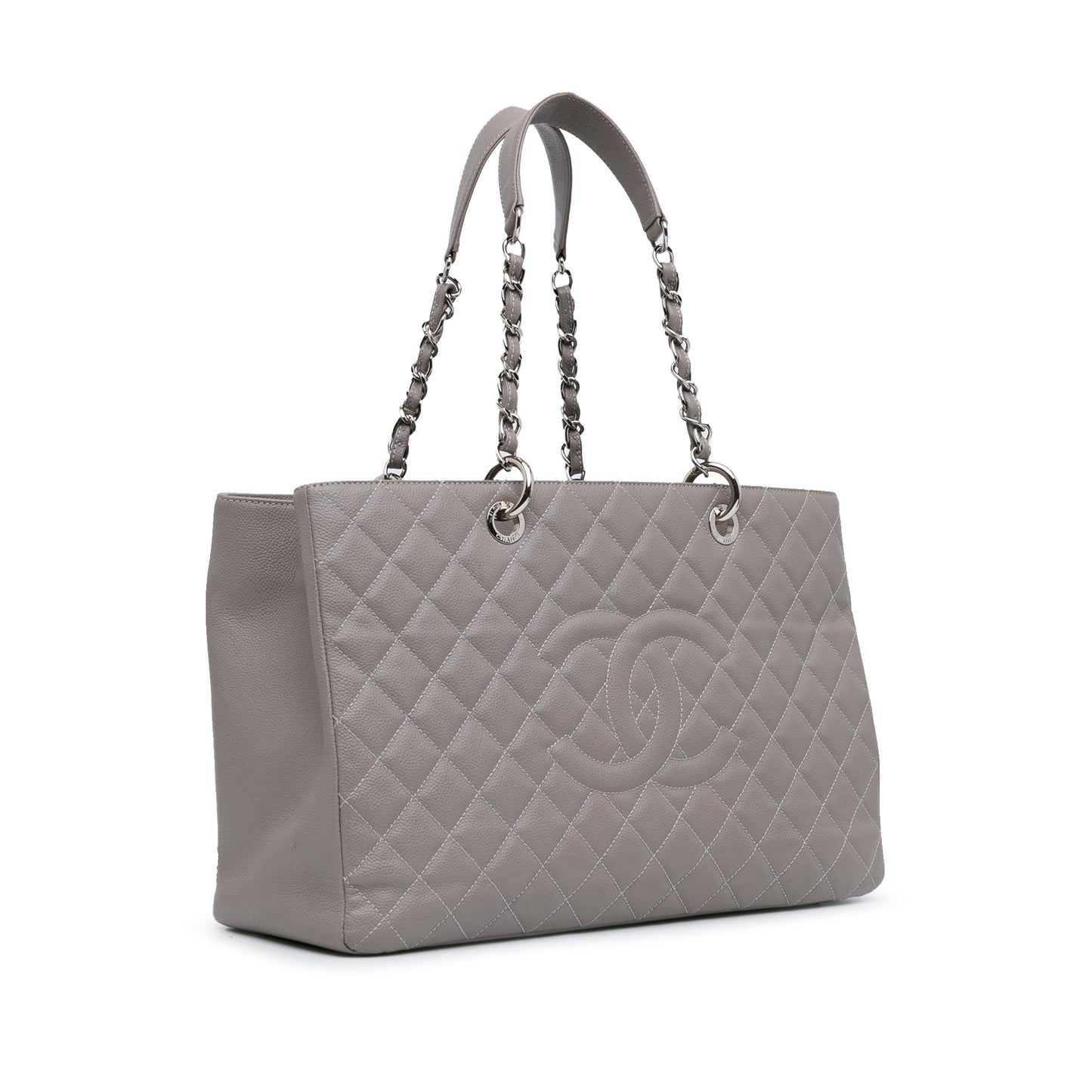 Chanel GST Grey Caviar Silver