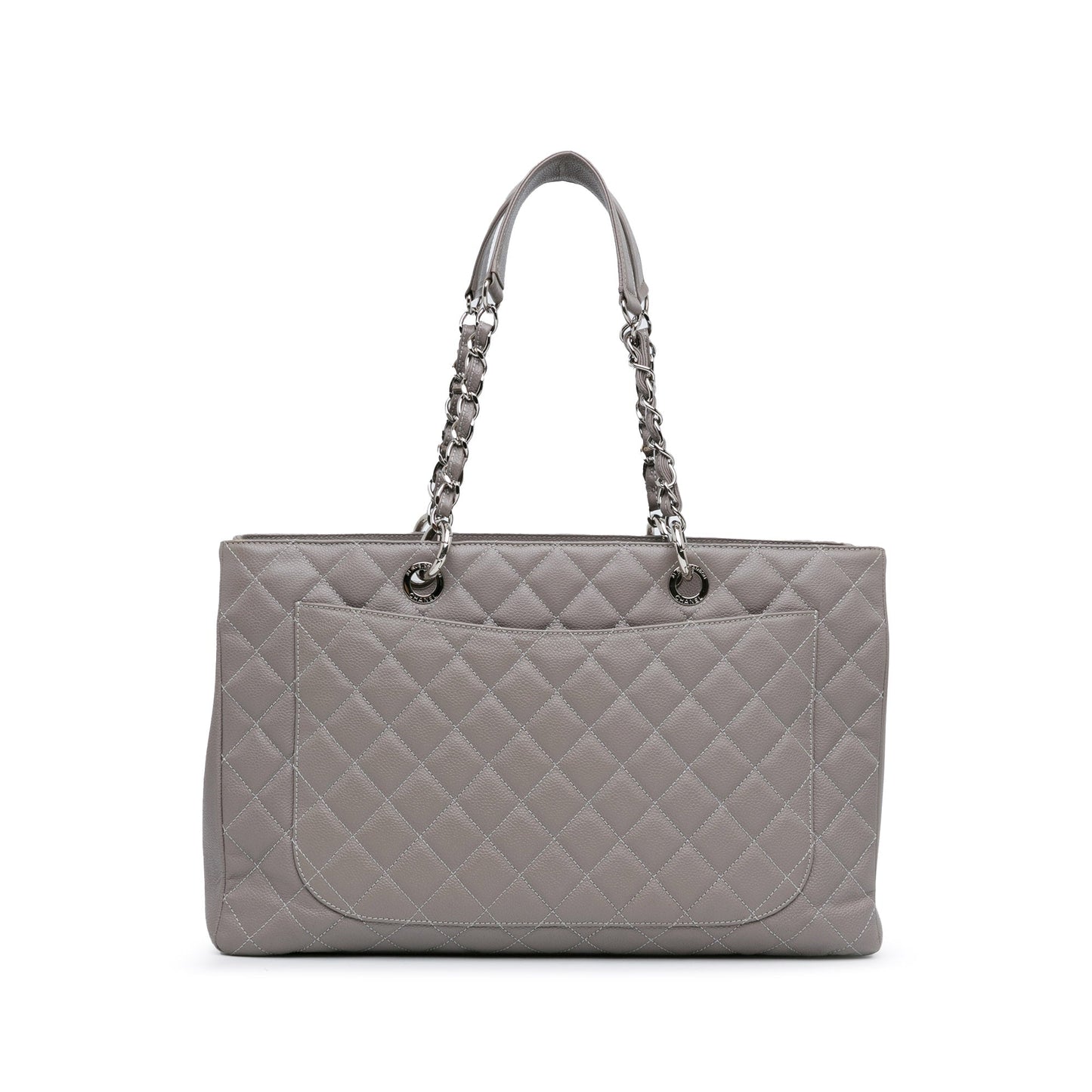 Chanel GST Grey Caviar Silver