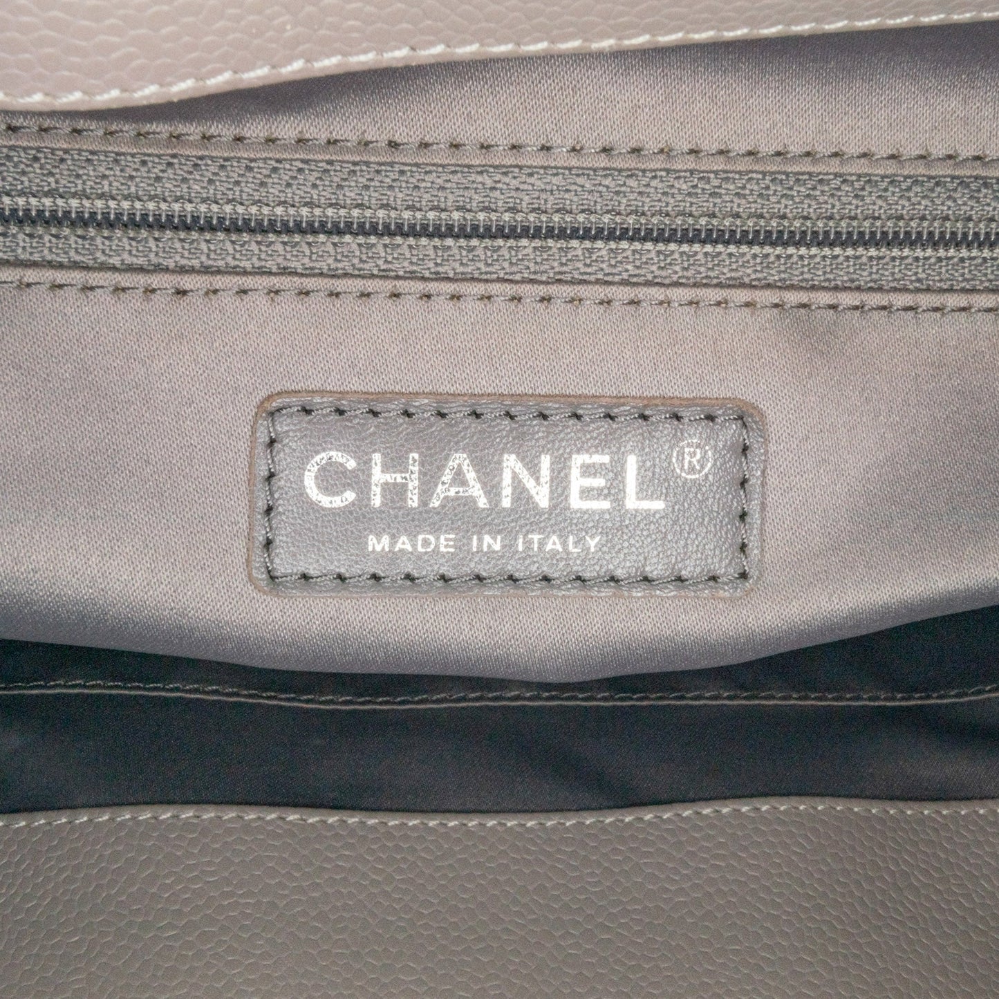 Chanel GST Grey Caviar Silver