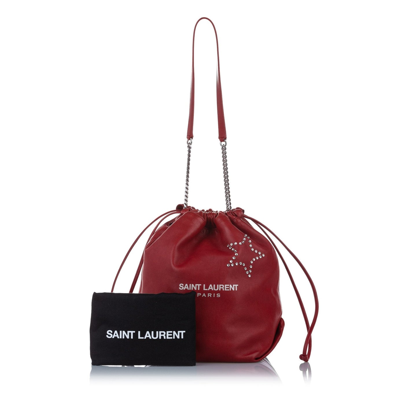 Saint Laurent Teddy Studded Leather Bucket Bag