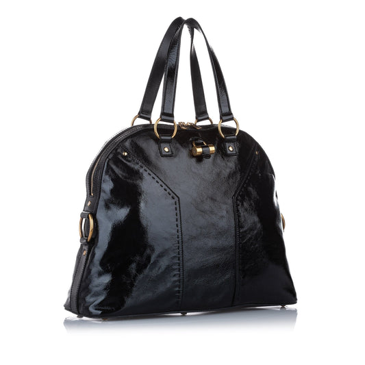 Saint Laurent Black Muse Patent Leather Handbag