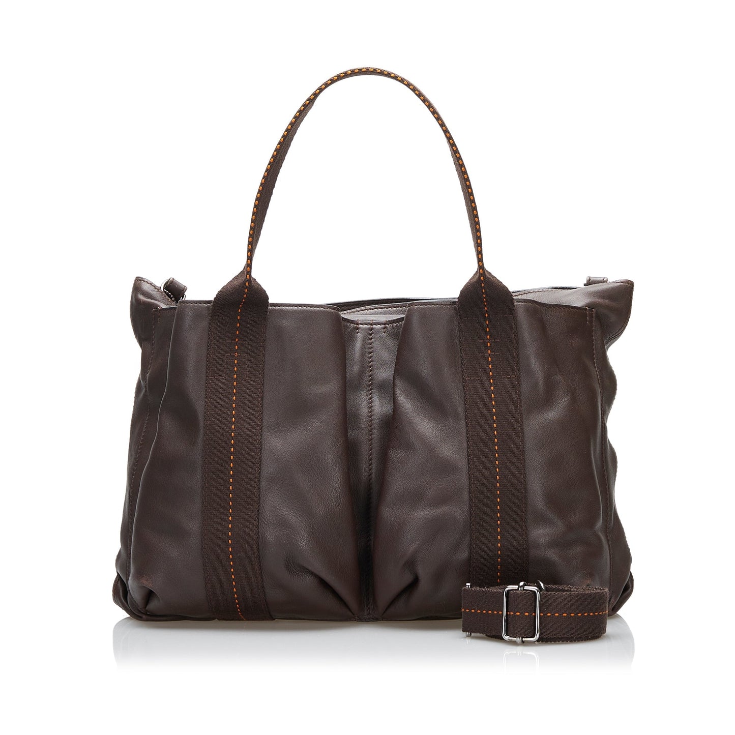 Brown Hermes Caravan Horizontal Tote Bag