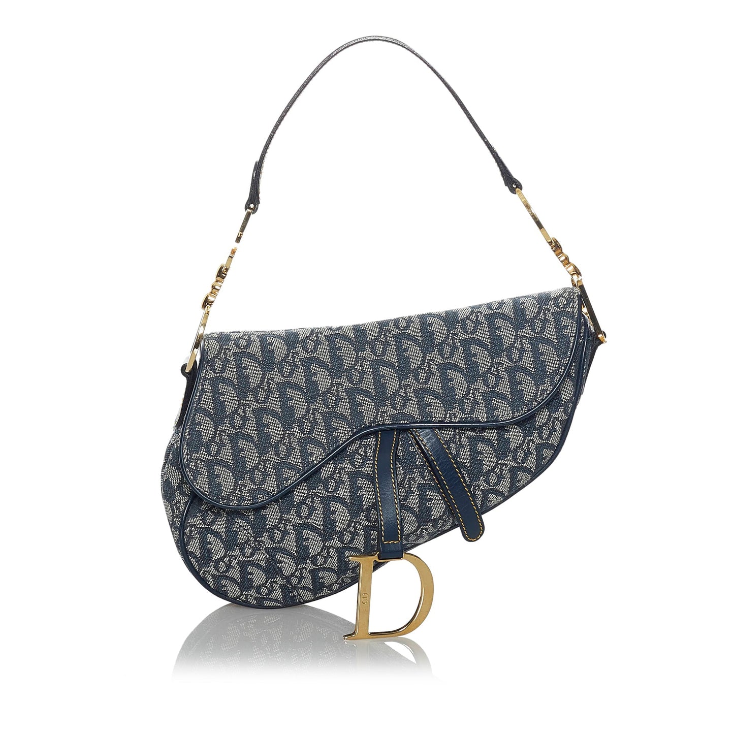 Dior Saddle Bag Blue Oblique Canvas