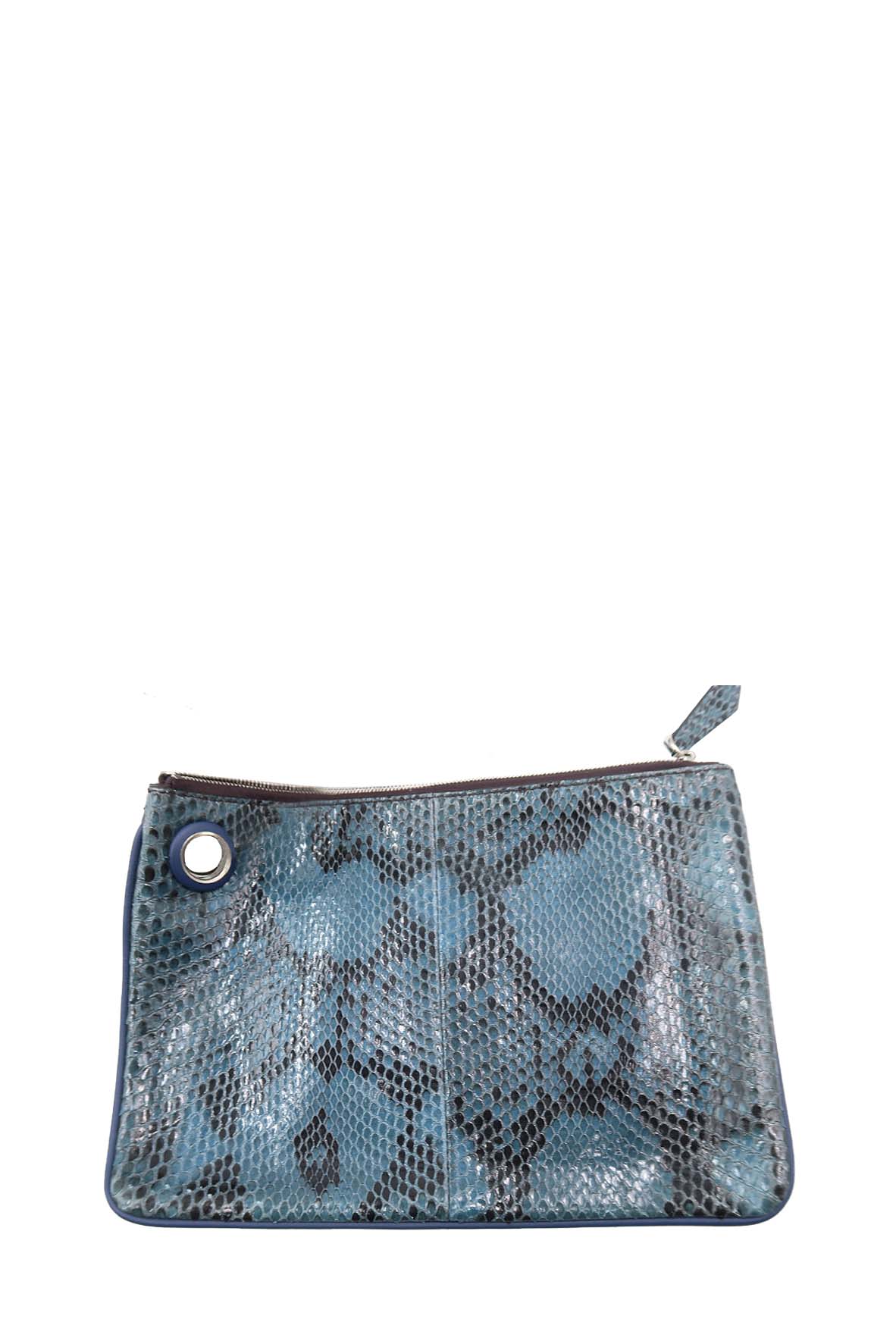 Triplette Python Clutch Blue, Multicolour