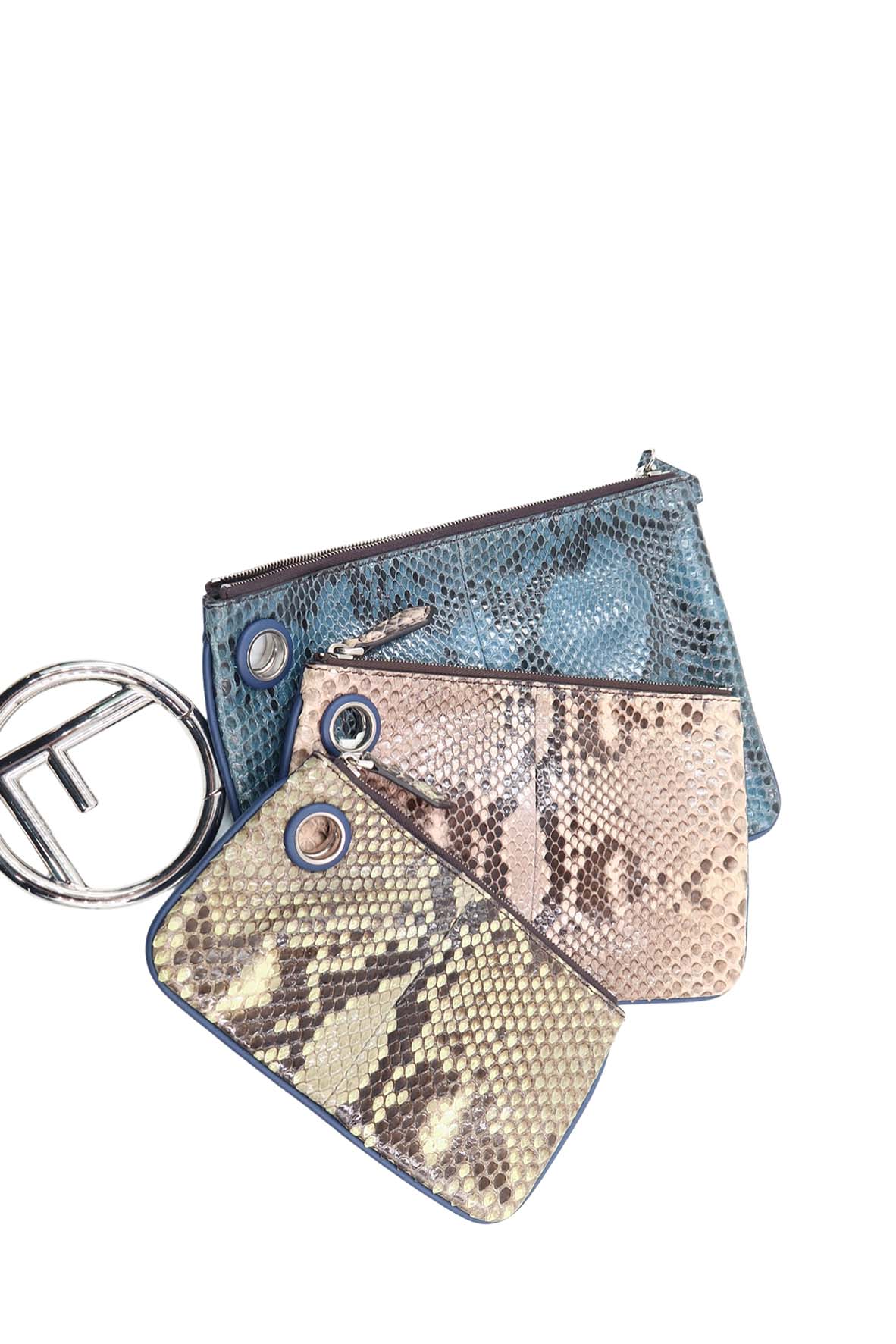 Triplette Python Clutch Blue, Multicolour