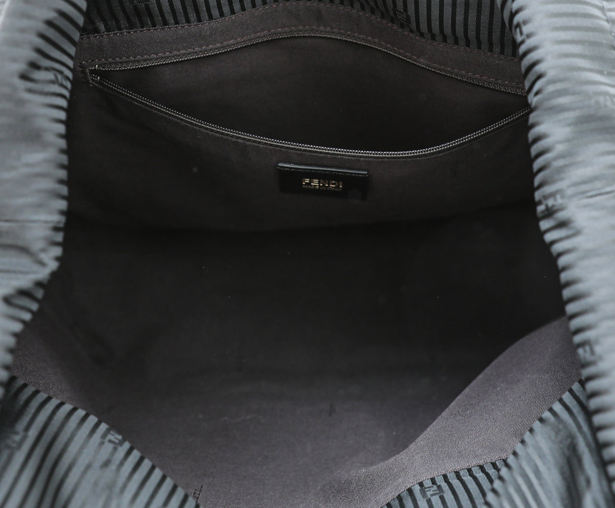 Fendi Black Spalmati Drawstring Tote Bag