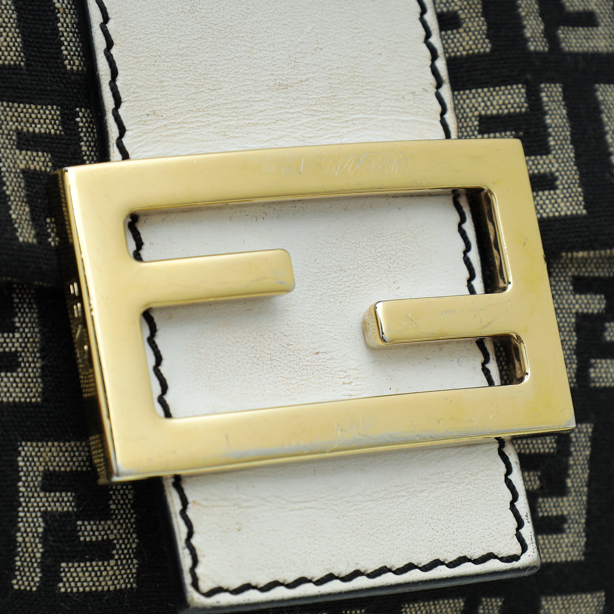 Fendi Bicolor Zucchino Mini Mama Baguette