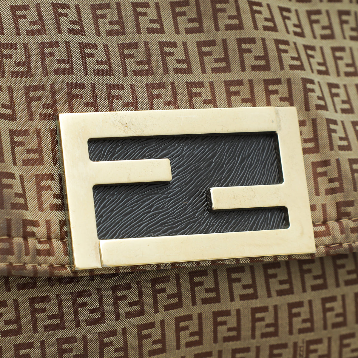 Fendi Brown Zucchino Nylon Shoulder Bag