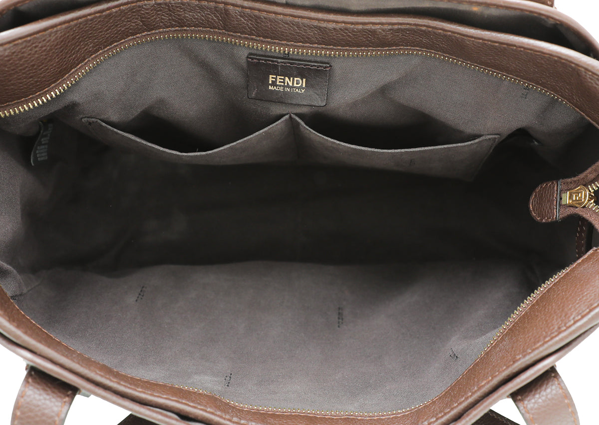 Fendi Tobacco Zucca Grand Shopping Tote Bag