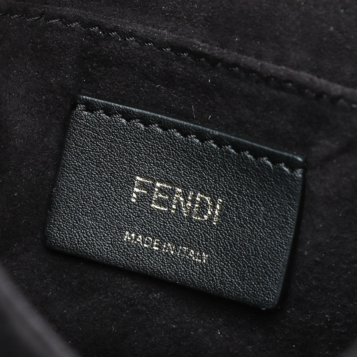 Fendi Black Kan I Scalloped Small Bag