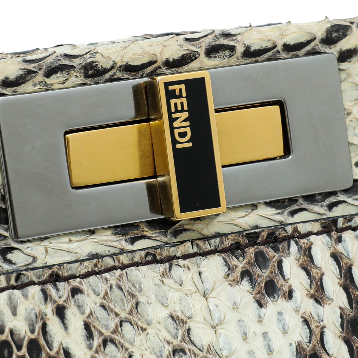 Fendi Roccia Watersnake Peekaboo Large Bag