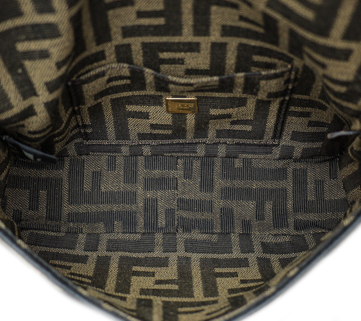 Fendi Zucca Jacquard Fabric Mini Baguette Bag