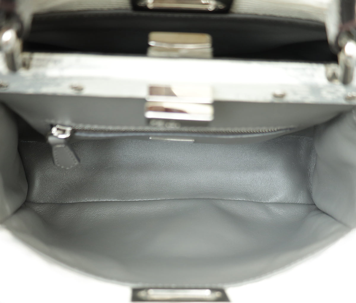 Fendi Bicolor Lizard Mini Peekaboo Bag