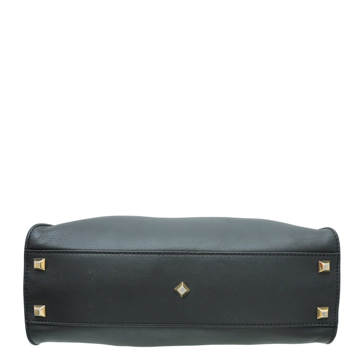 Fendi Black Peekaboo Gold Edition Studs Regular Bag