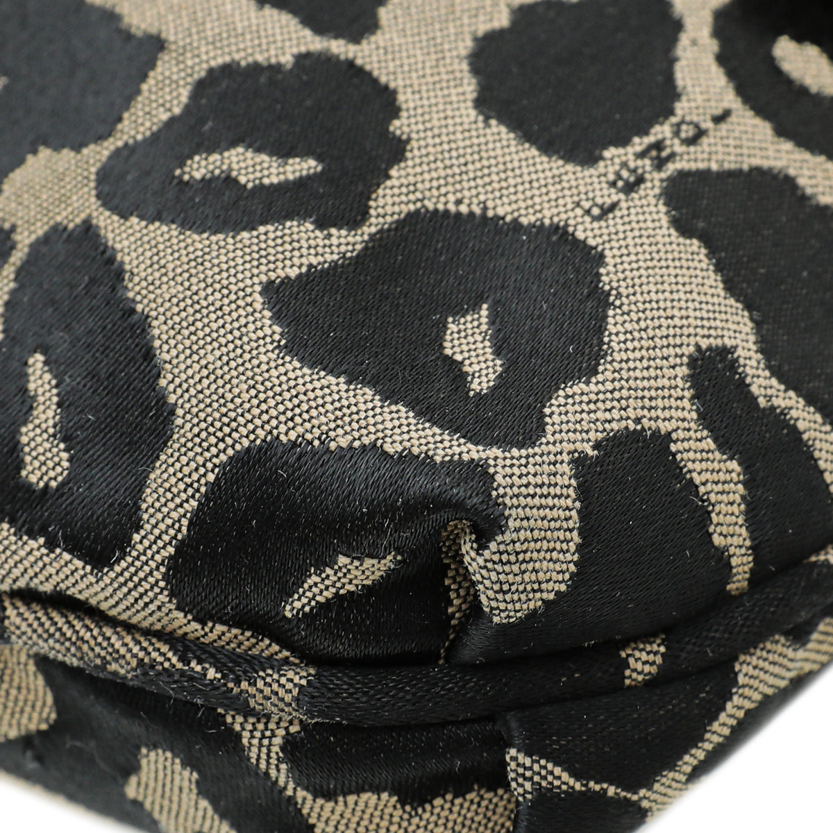 Fendi Bicolor Leopard Print Mia Large Flap Bag