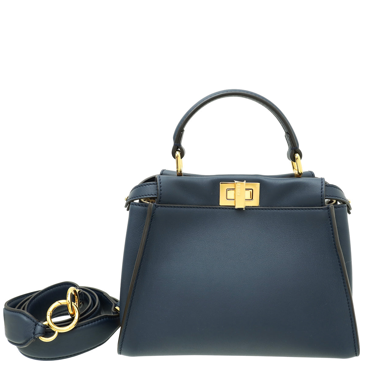 Fendi Navy Blue Peekaboo Mini Bag