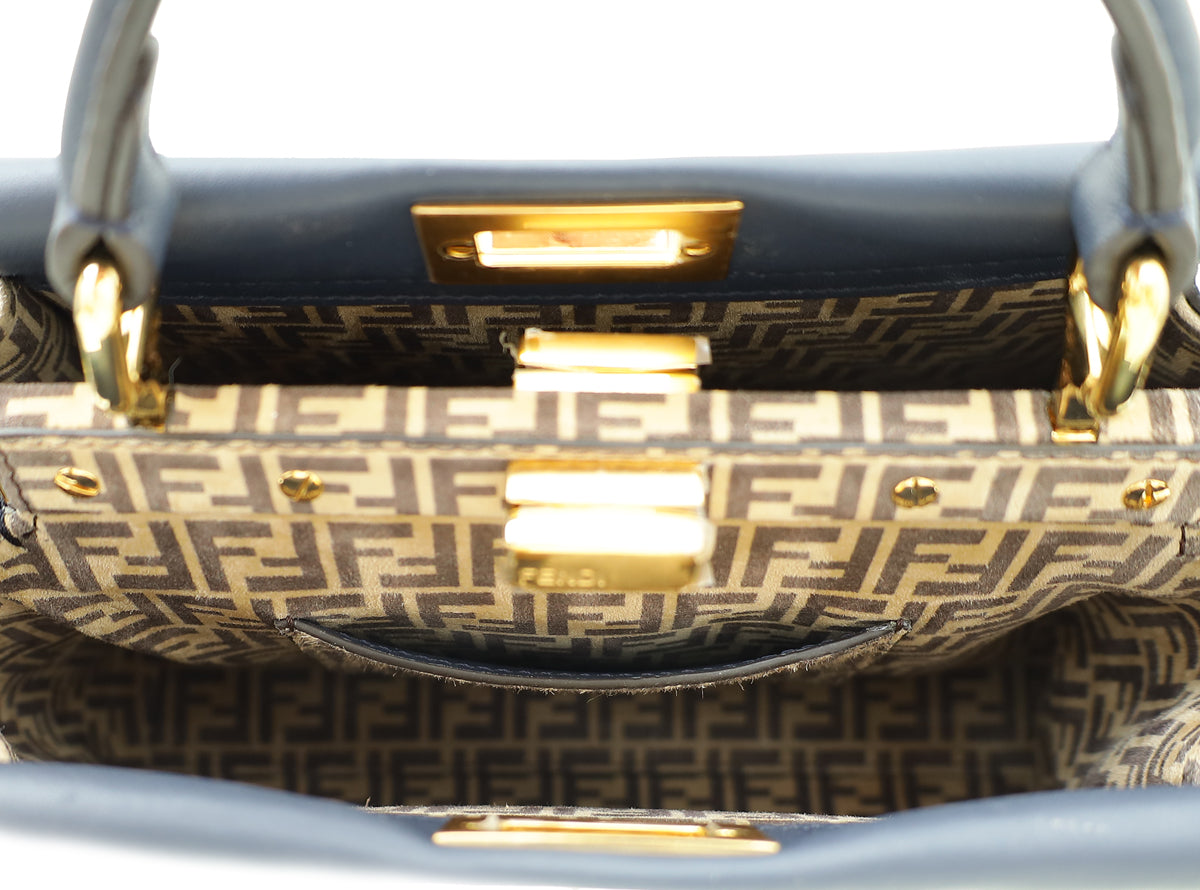 Fendi Navy Blue Peekaboo Mini Bag