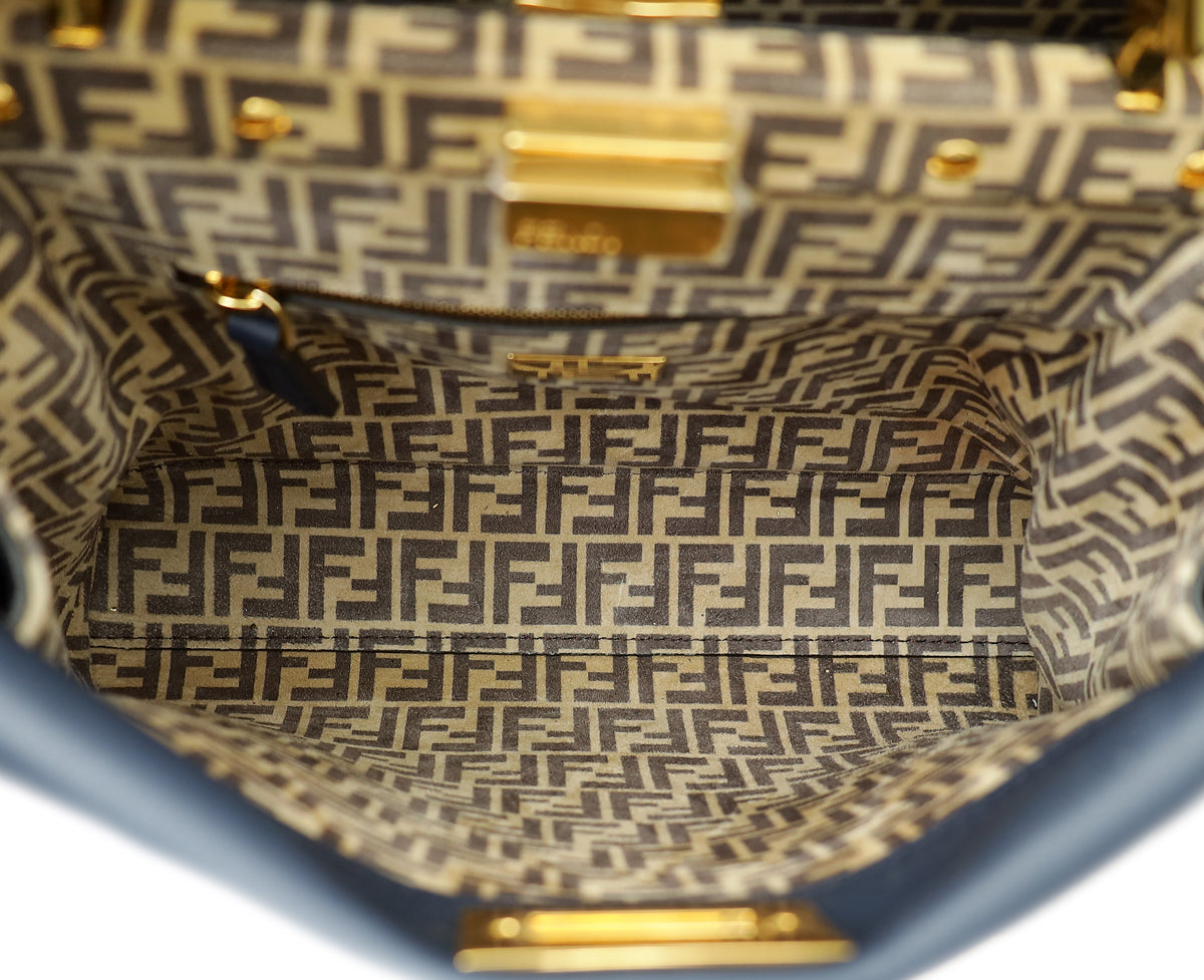 Fendi Navy Blue Peekaboo Mini Bag