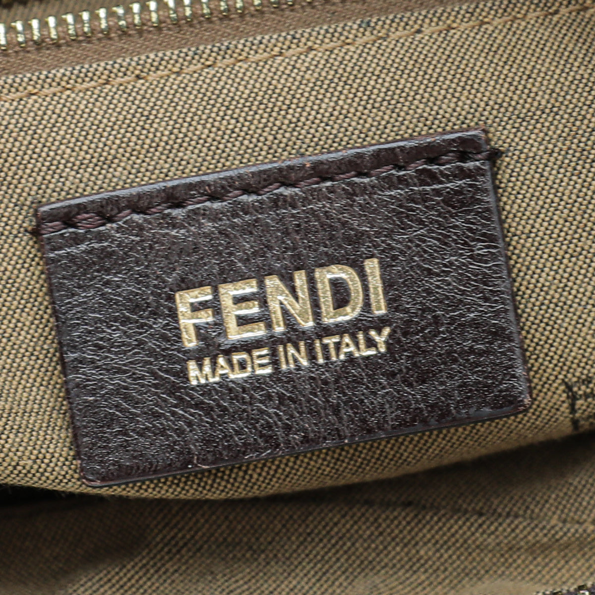 Fendi Metallic Tobacco Zucca Chef Chain Hobo Bag