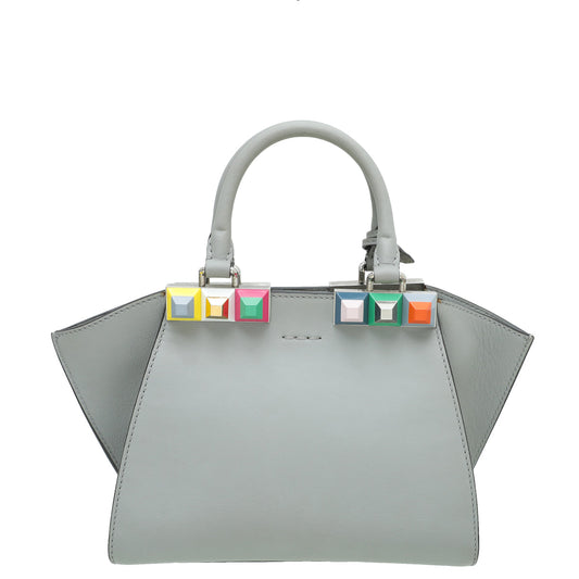 Fendi Grey 3 Jours Studded Petite Bag