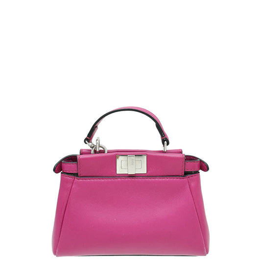 Fendi Magenta Peekaboo Micro Bag