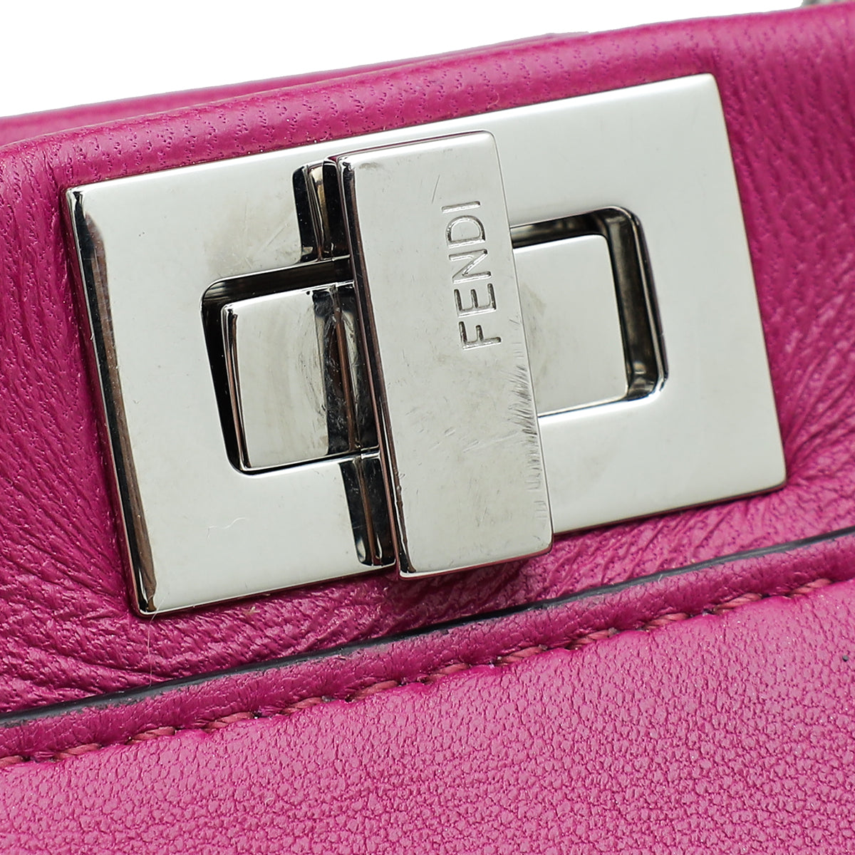 Fendi Magenta Peekaboo Micro Bag