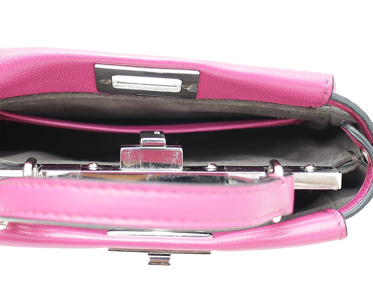 Fendi Magenta Peekaboo Micro Bag