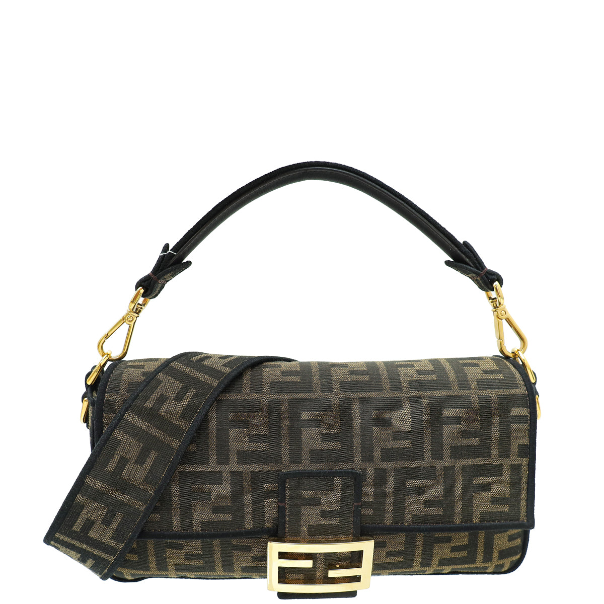 Fendi Tobacco FF Zucca Baguette Bag