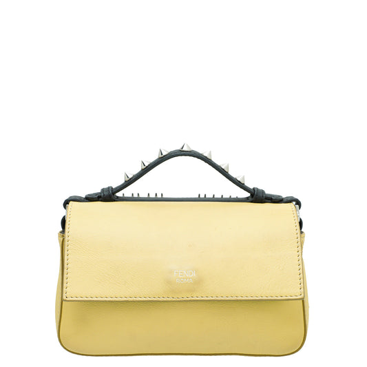 Fendi Bicolor Double Baguette Micro Face Studs Bag