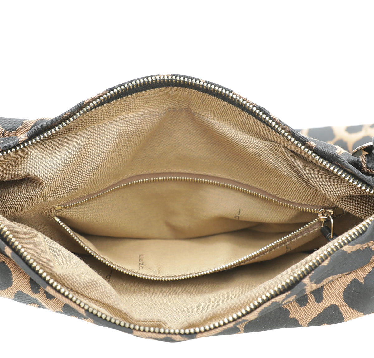 Fendi Bicolor Leopard Chef Medium Shoulder Bag