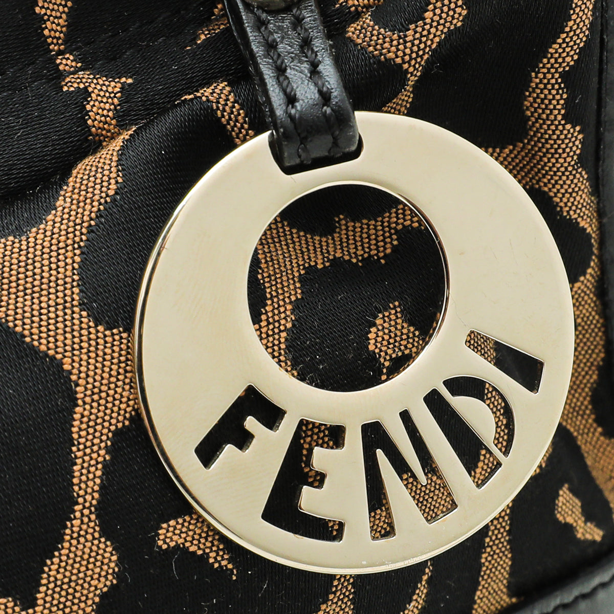 Fendi Bicolor Leopard Chef Medium Shoulder Bag