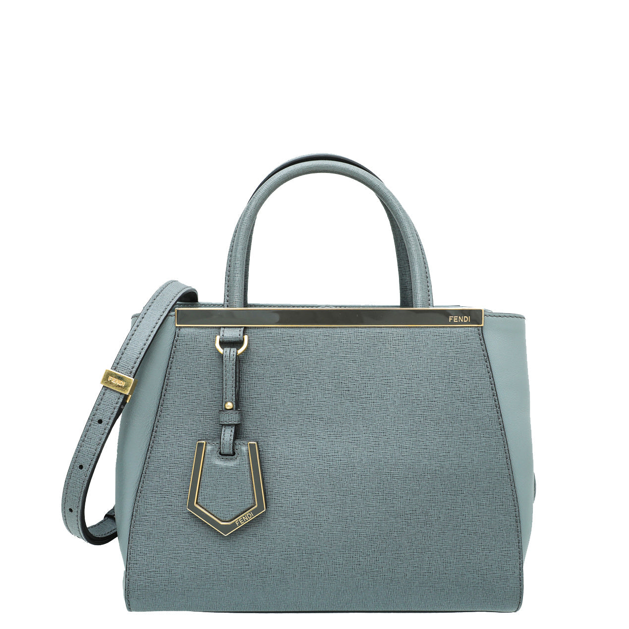 Fendi Grey 2Jours Petite Tote Bag