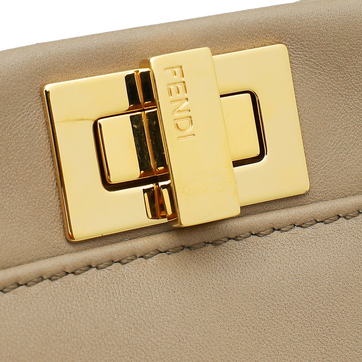 Fendi Taupe Peekaboo Mini Bag