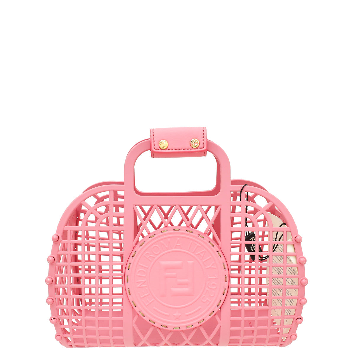 Fendi Pink Plastic Small Basket Bag