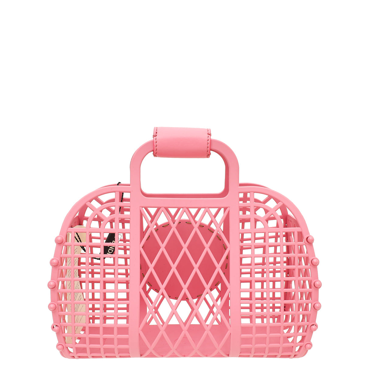 Fendi Pink Plastic Small Basket Bag