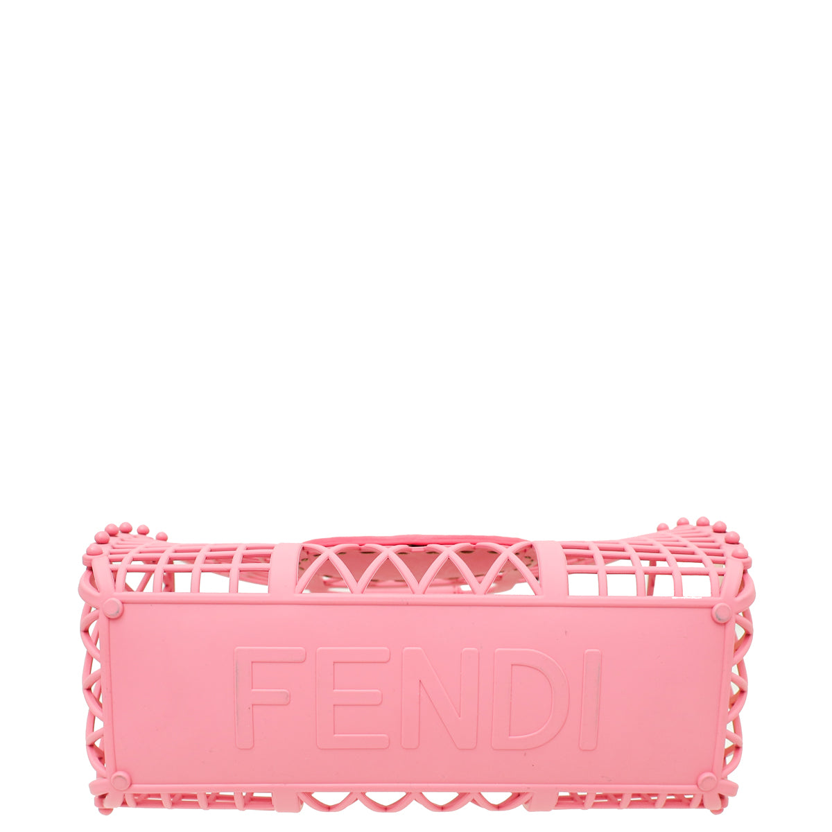 Fendi Pink Plastic Small Basket Bag