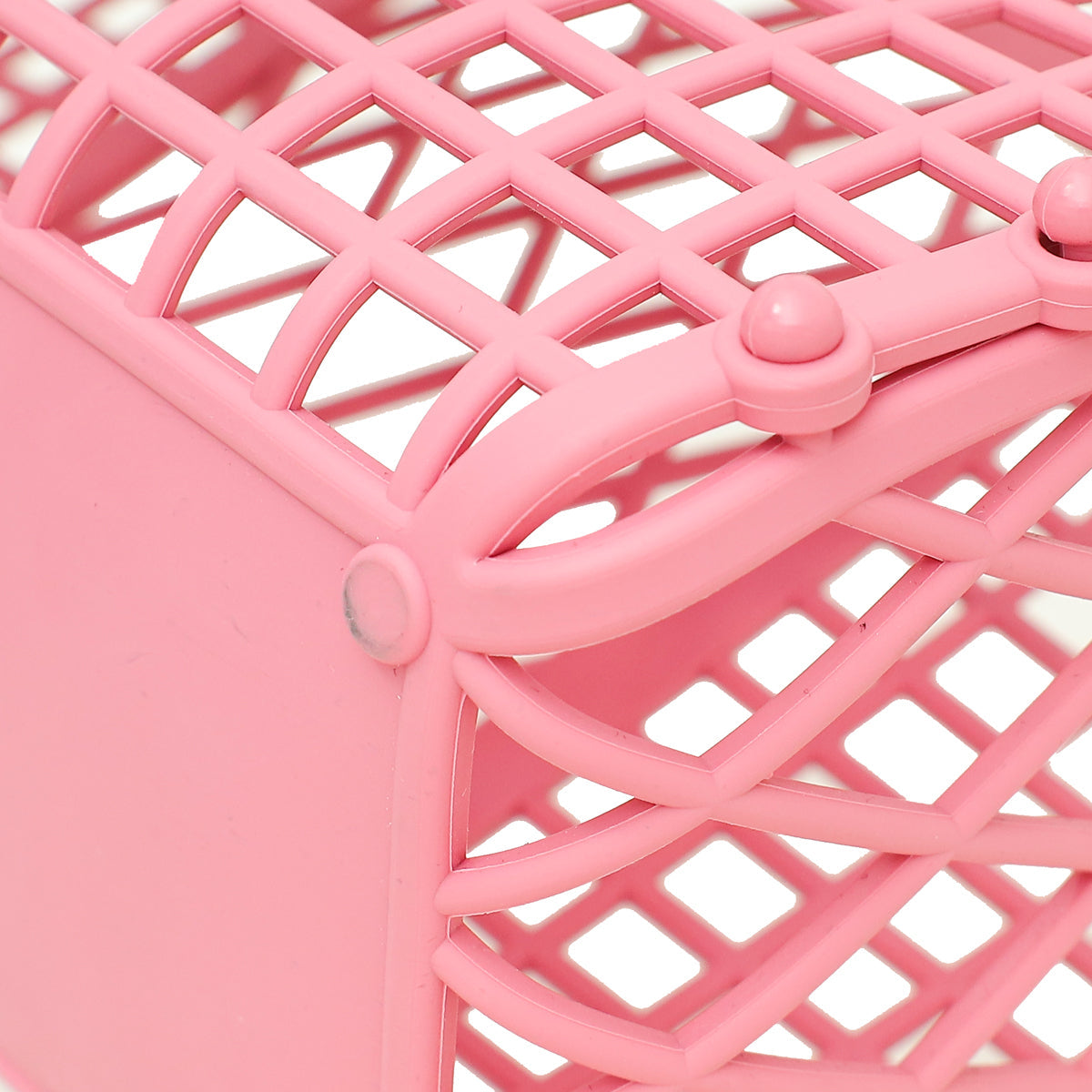 Fendi Pink Plastic Small Basket Bag