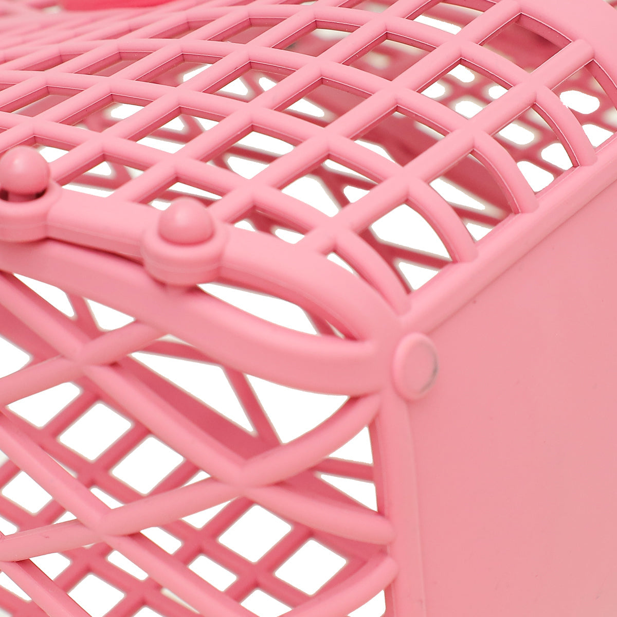 Fendi Pink Plastic Small Basket Bag