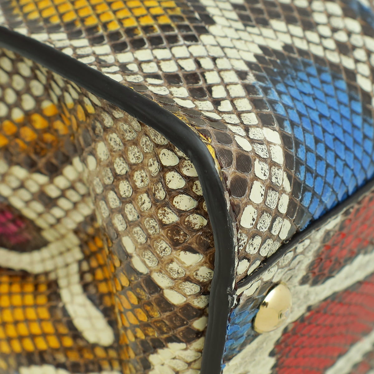 Fendi Multicolor Python Peekaboo Regular Bag