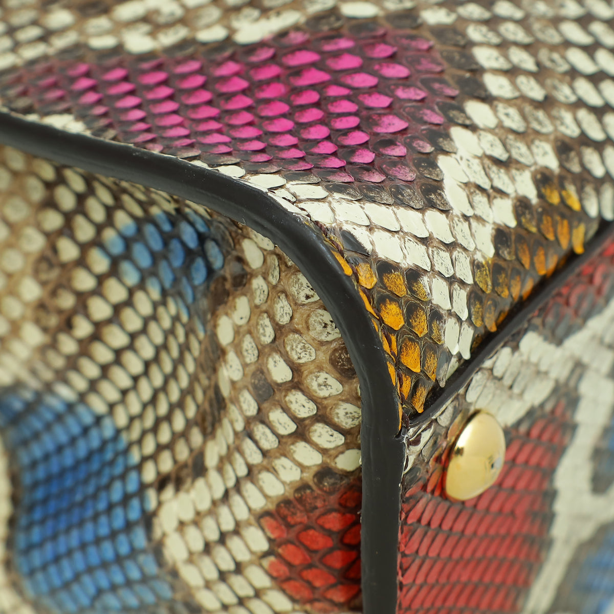 Fendi Multicolor Python Peekaboo Regular Bag