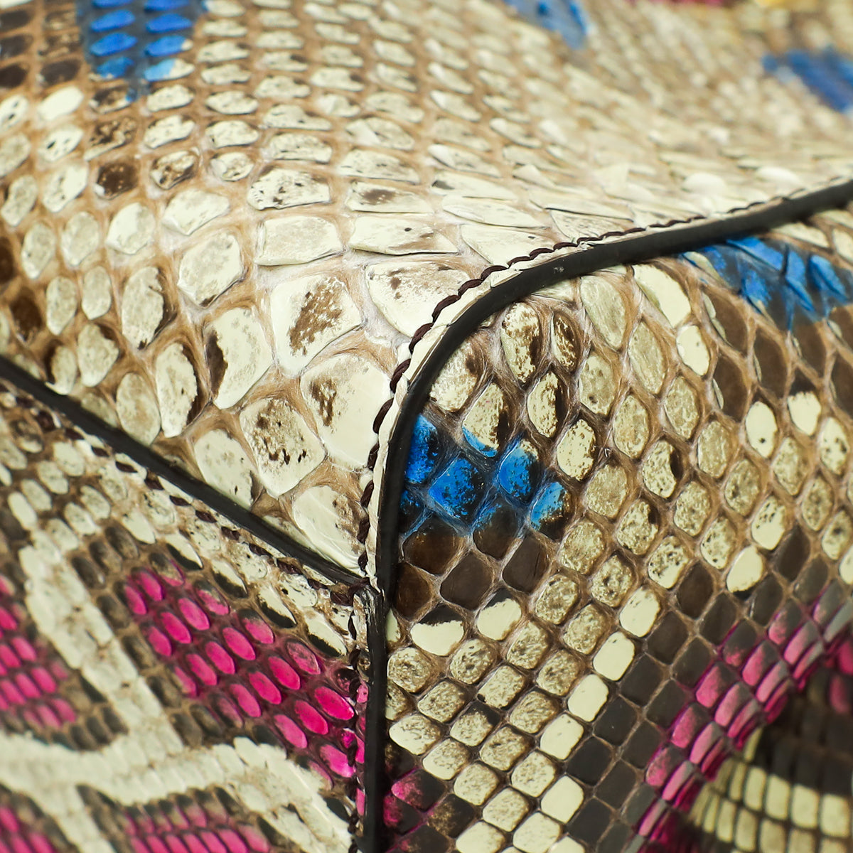 Fendi Multicolor Python Mini Peekaboo Bag