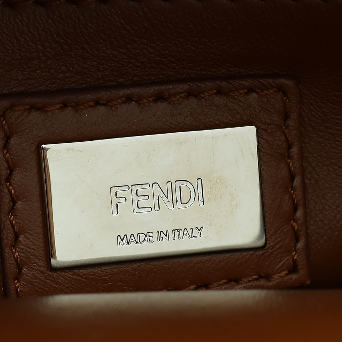 Fendi Bicolor Mini Scalloped Grommet Peekaboo Bag