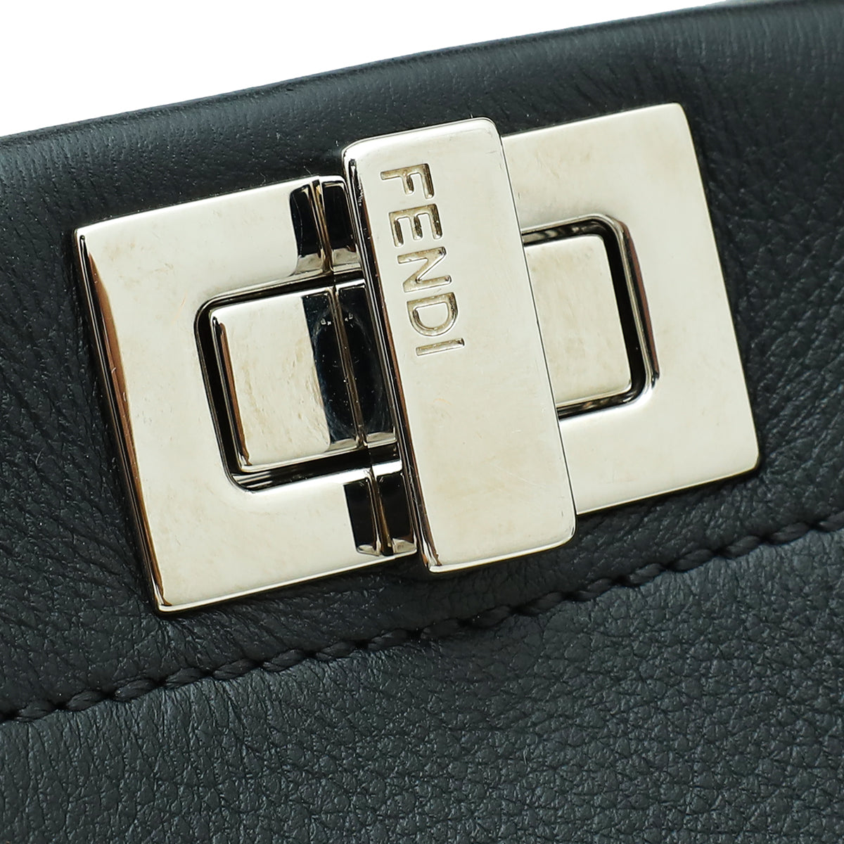 Fendi Bicolor Mini Scalloped Grommet Peekaboo Bag