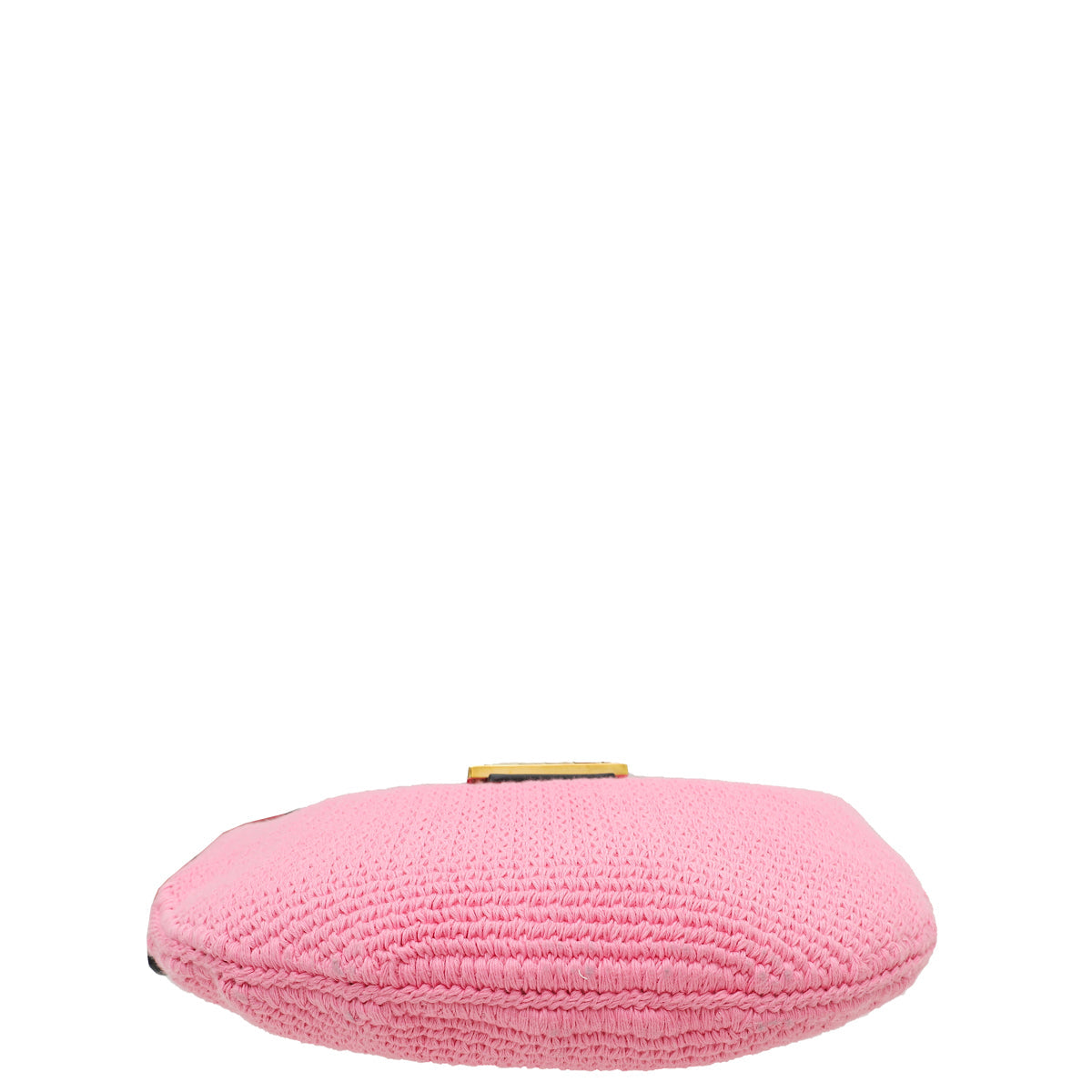 Fendi Pink FF Croissant Crochet Small Bag